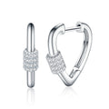 Triangle Moissanite Hoop Earrings