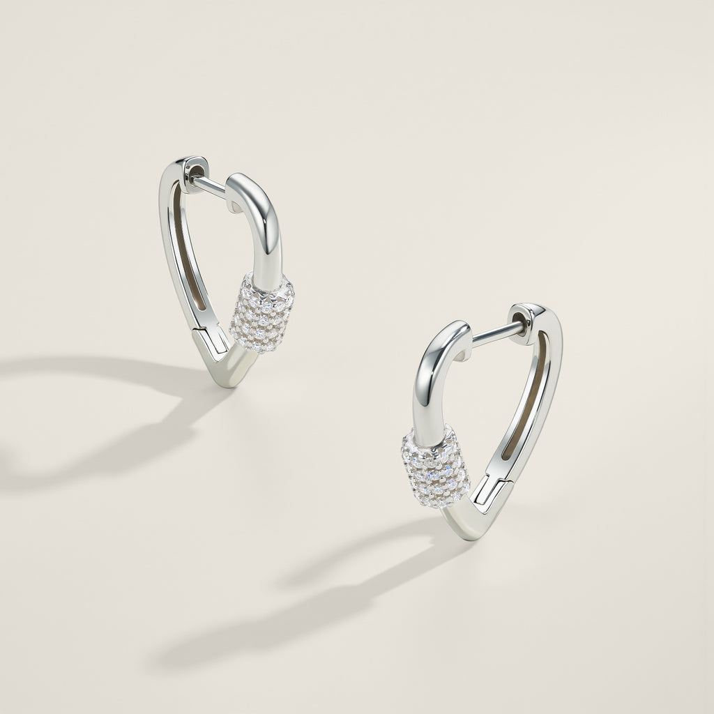 Triangle Moissanite Hoop Earrings – wholesale moissanite jewelry
