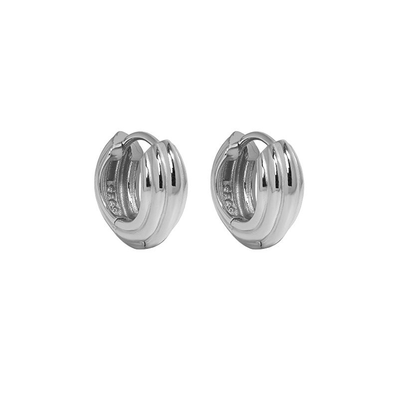 Triple Ridge Huggie Earrings – image 6
