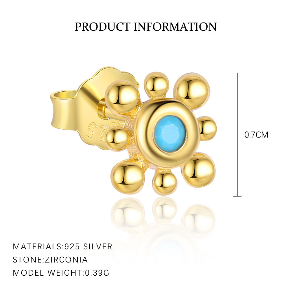 Turquoise Stud Earrings – image 4