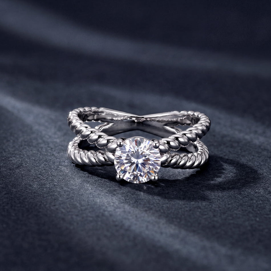 Twisted Shank Round Lab Grown Diamond Ring – fine jewellery wholesale