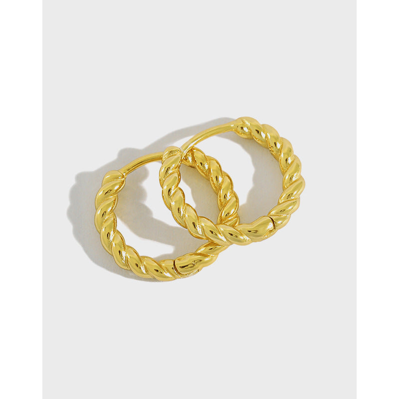 Twisted Rope Hoop Earrings
