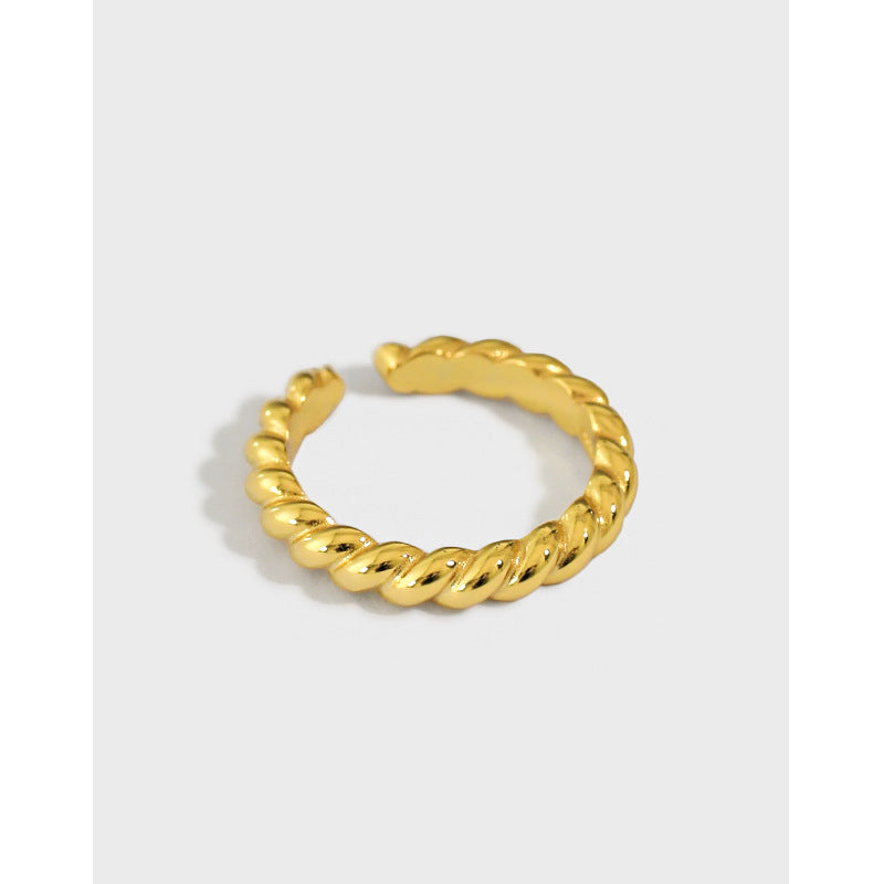 Twisted Rope Open Ring