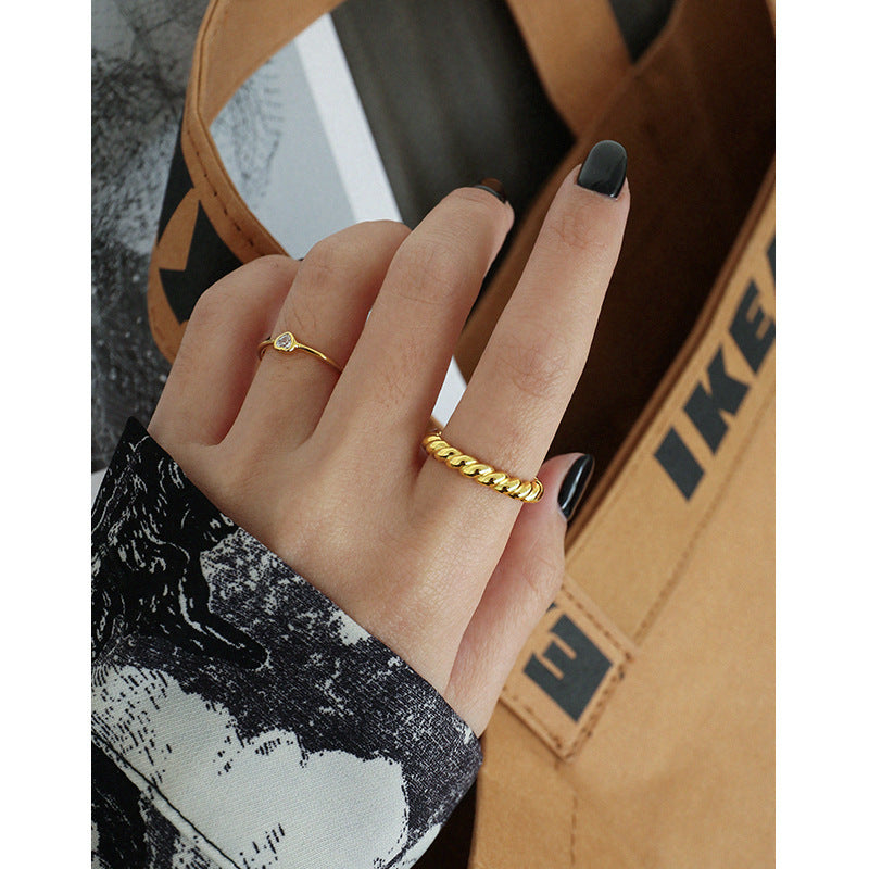 Twisted Rope Open Ring – detail view 3