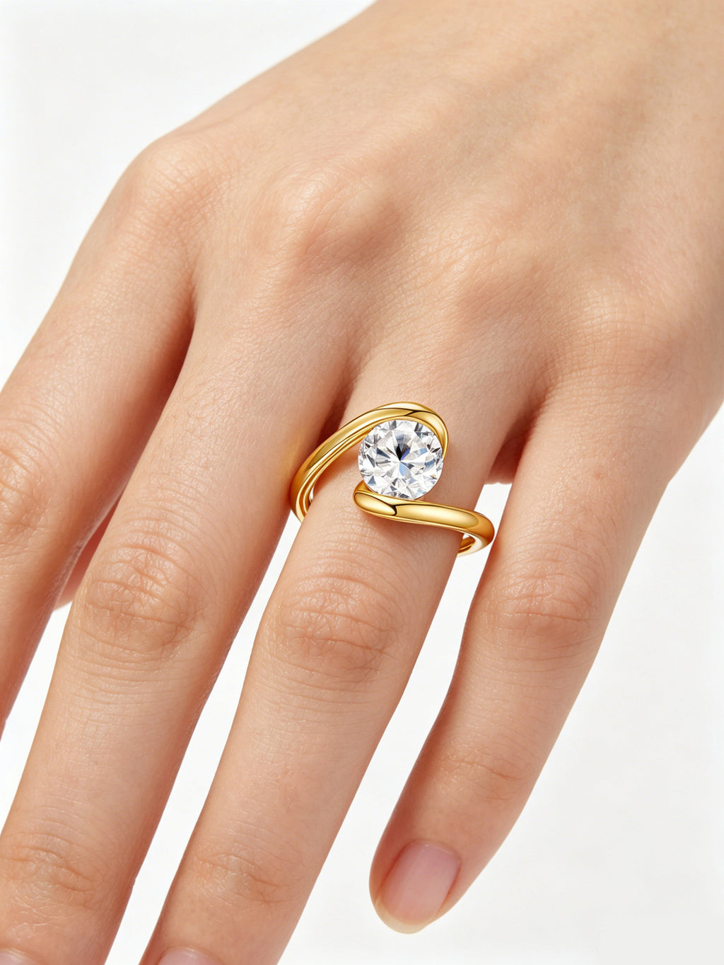 Twisted-Shank Moissanite Ring – wholesale moissanite rings