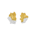 Two-Tone Raw Texture Stud Earrings – image 6