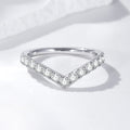 V Shape Moissanite Band Ring – wholesale moissanite rings