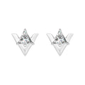V-Shaped Triangular Moissanite Earrings