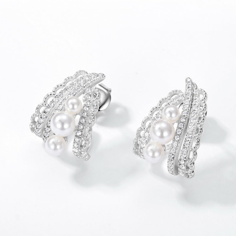 Vintage Lace Hollow Pearl Earrings – pearl earrings wholesale