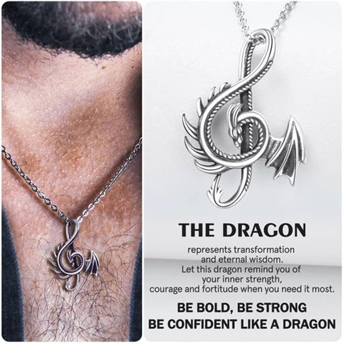 Vintage-Style Flying Dragon Halloween Necklace – wholesale silver necklaces
