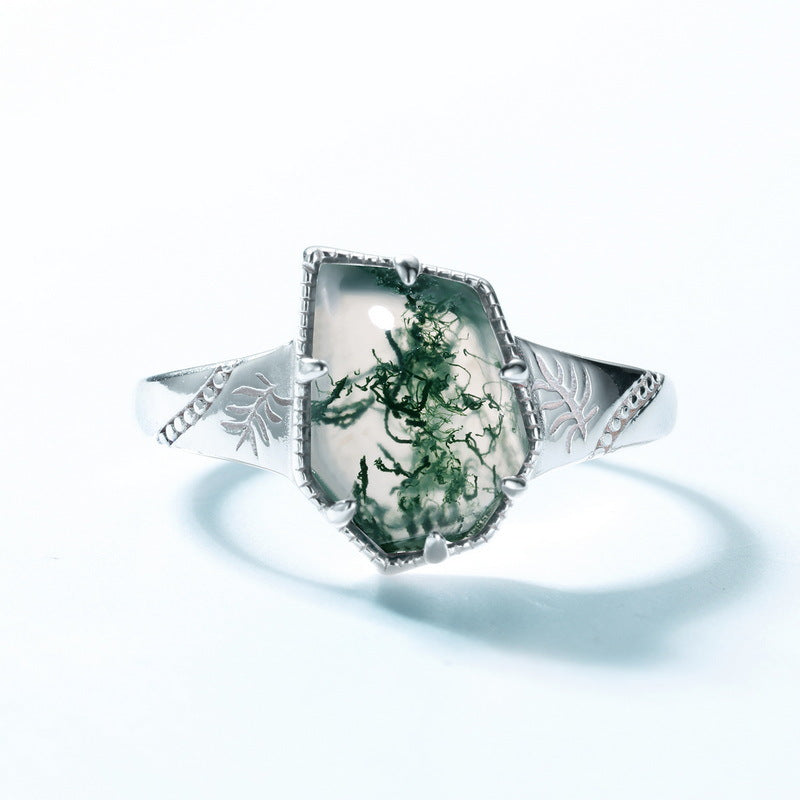 Waterweed Irregular Agate Ring