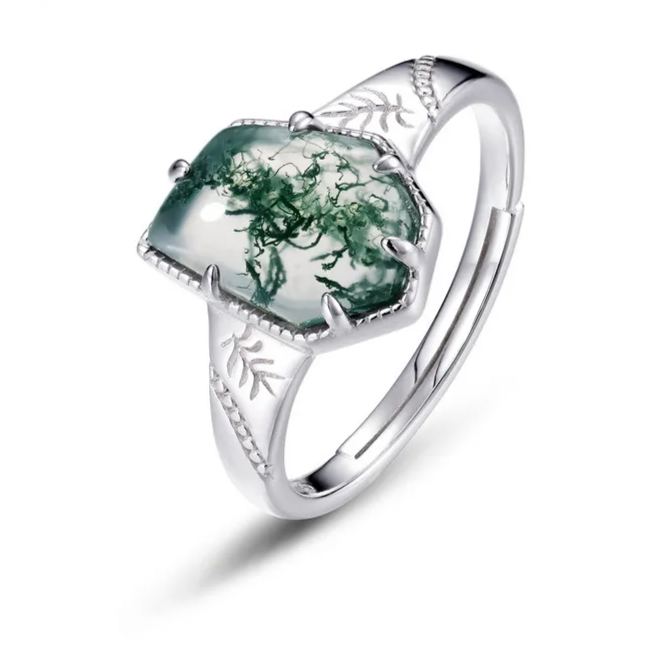 Waterweed Irregular Agate Ring – image 5