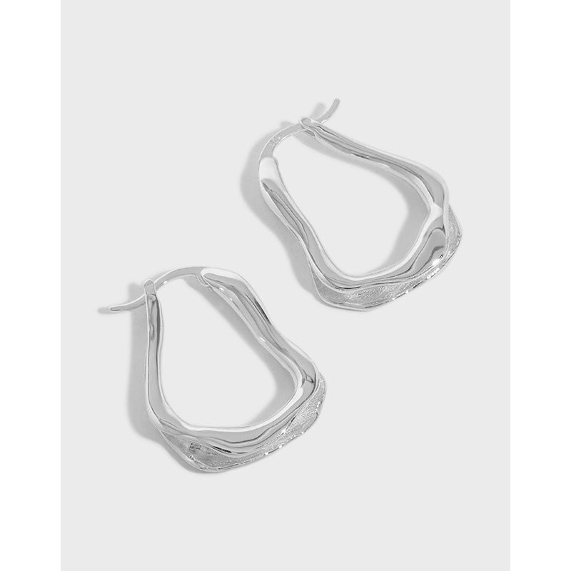 Organic Wavy Hoop Earrings