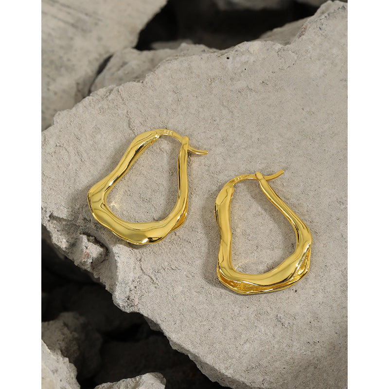 Organic Wavy Hoop Earrings – earring hoops in bulk