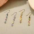 30mm Zircon Hook Drop Earrings
