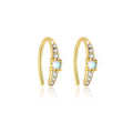 Slim 12mm Zircon Earrings