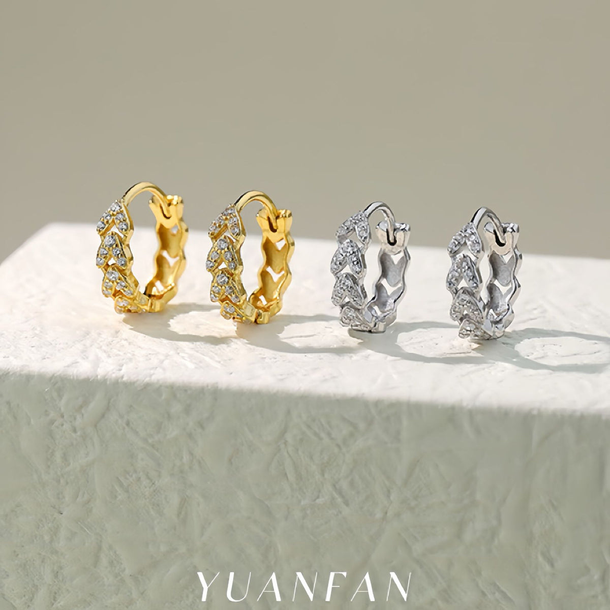 Zircon-Lined Huggie Hoop Earrings – earring hoops in bulk