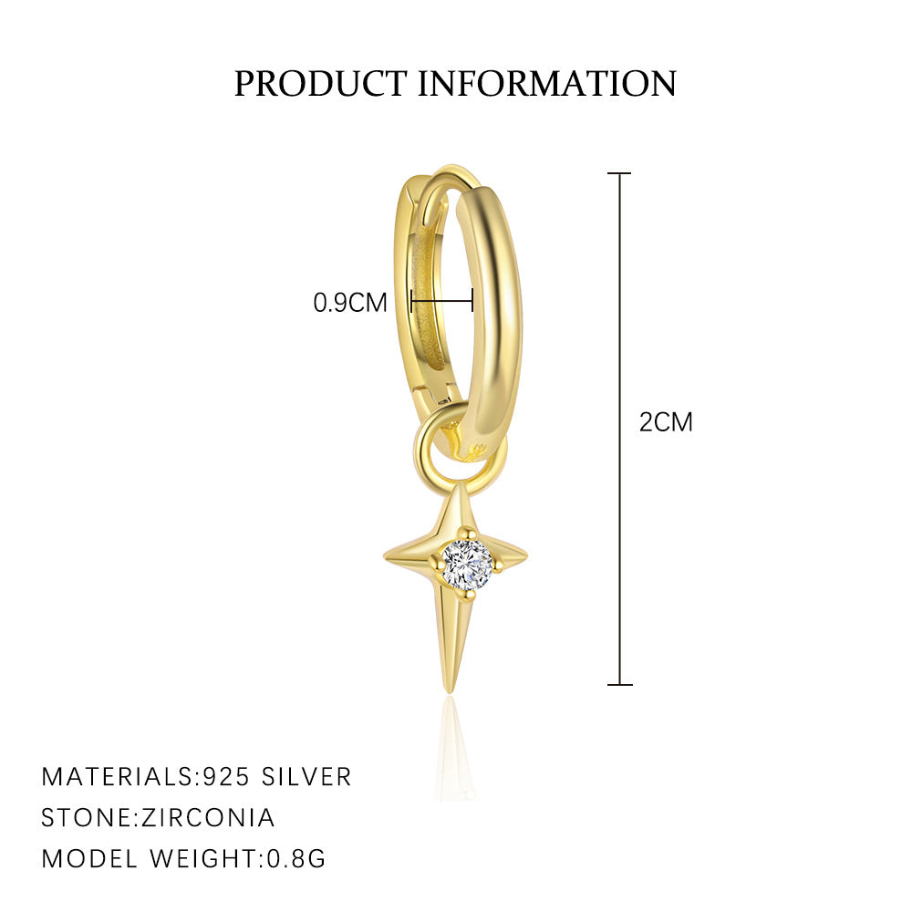 Zircon Huggie Earrings – image 10