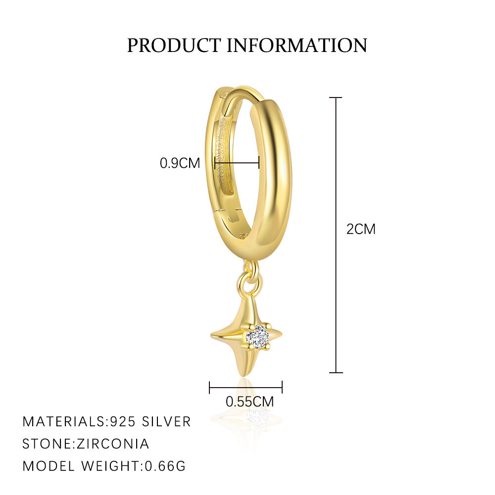 Zircon Huggie Earrings – image 11