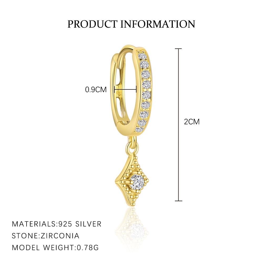 Zircon Huggie Earrings – image 12