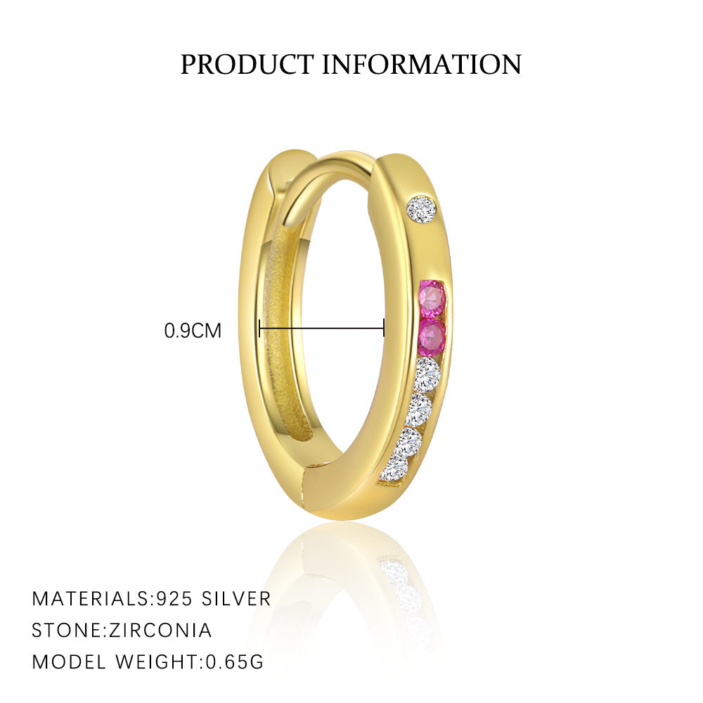 Zircon Huggie Earrings – image 14