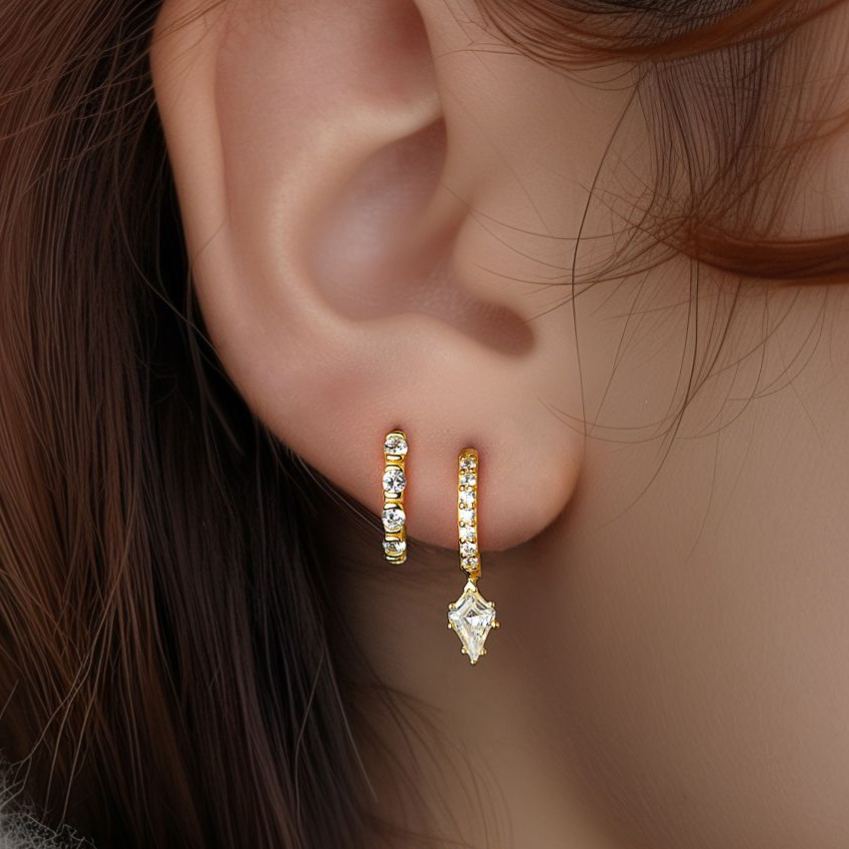 Zircon Huggie Earrings – earring hoops in bulk