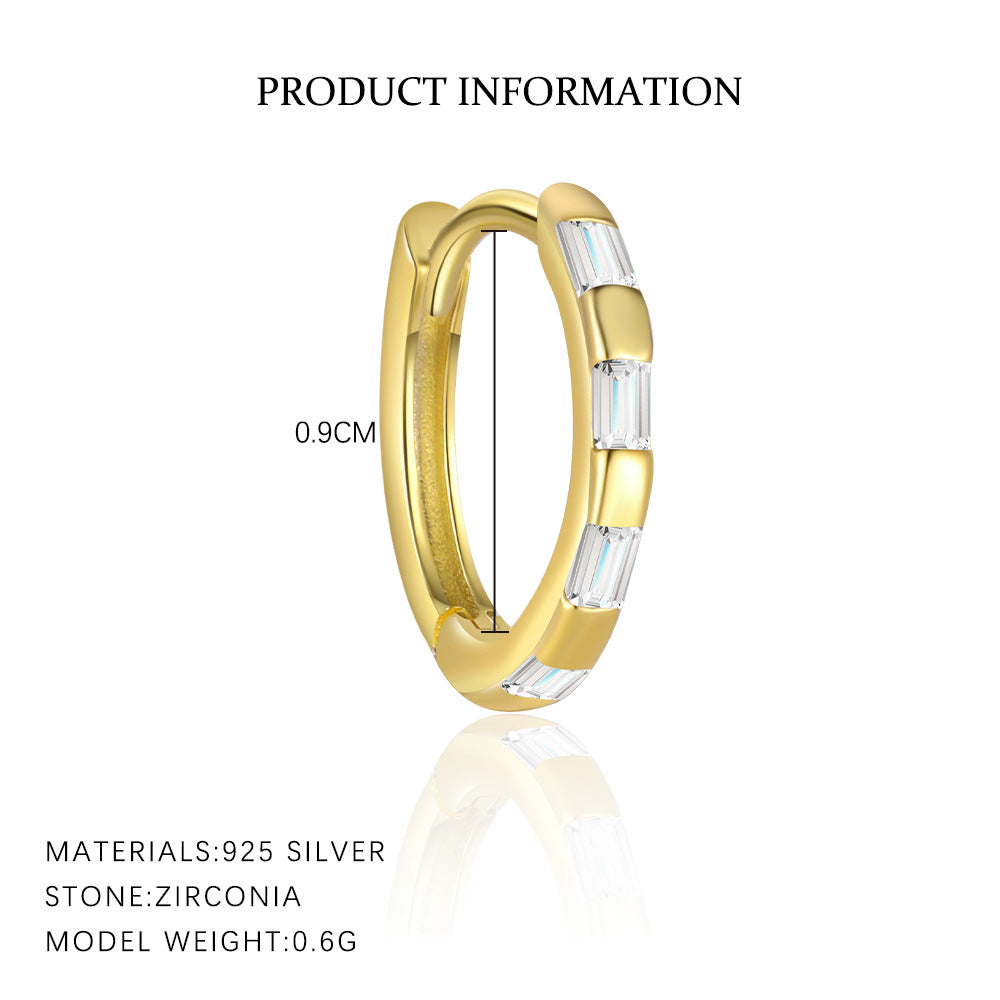 Zircon Huggie Earrings – image 6