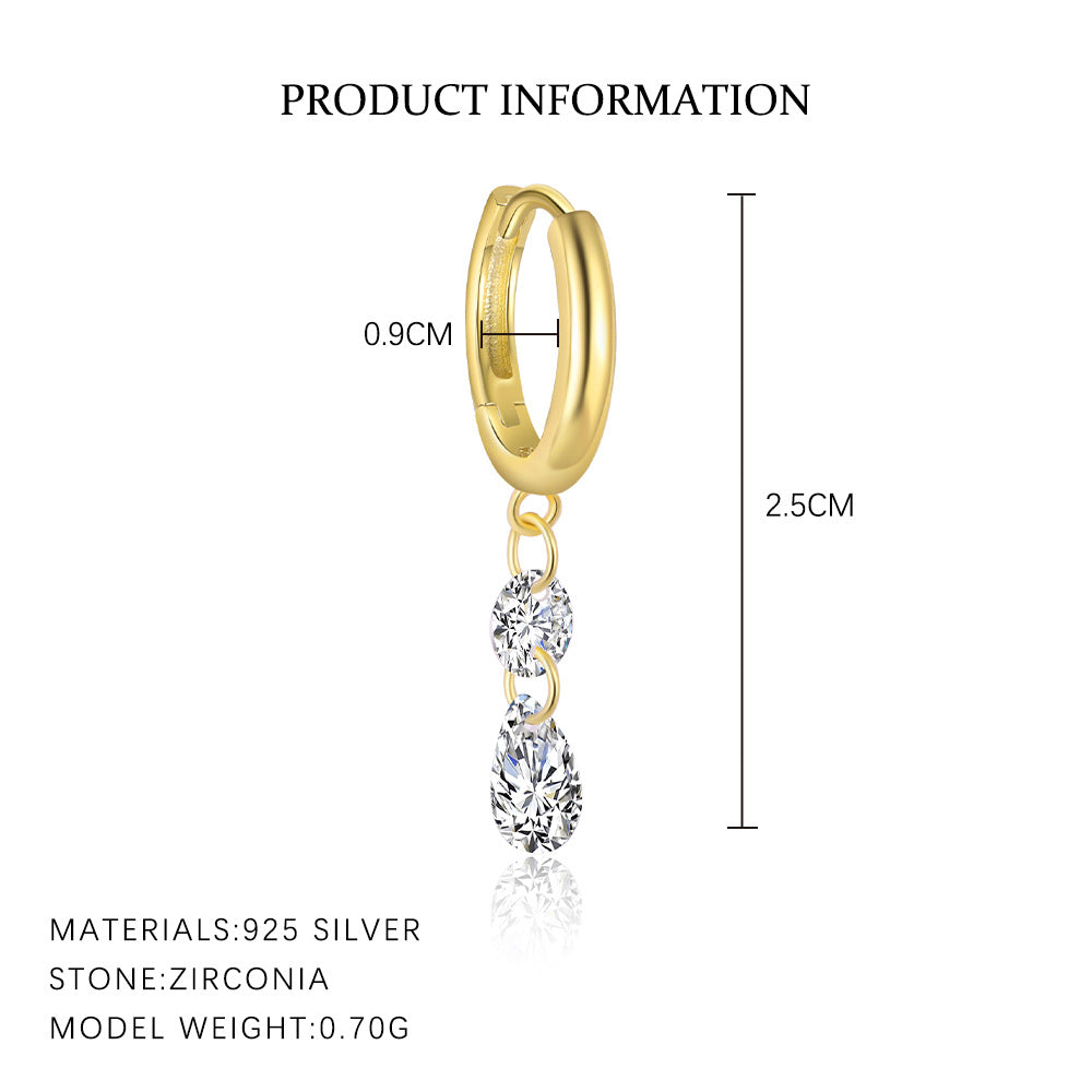 Zircon Huggie Earrings – image 9