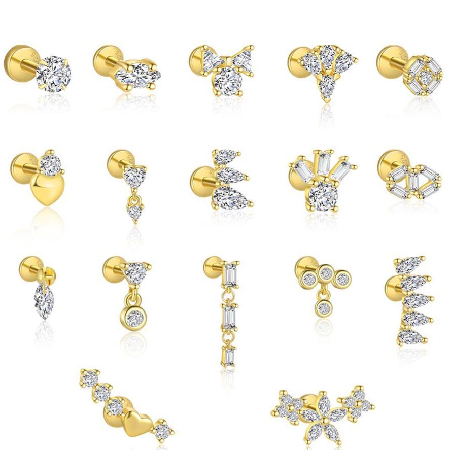 Zircon Stud Earrings YCE462