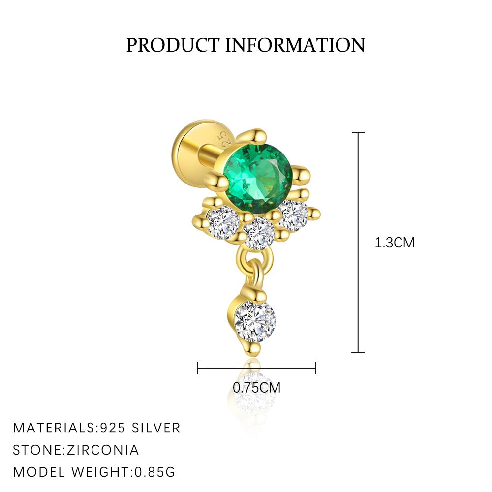 Celestial Zircon Stud Earrings – image 5