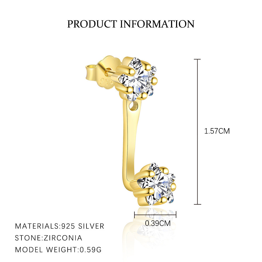 Zircon Stud Earrings YCE322 – image 6