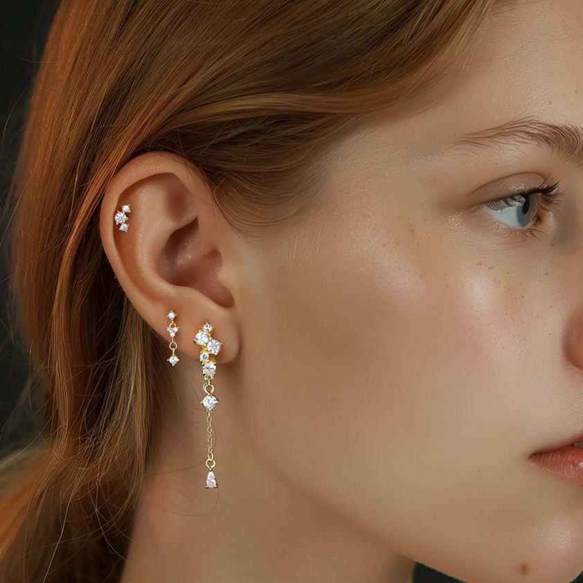 Zircon Stud Earrings YCE371 – cubic zirconia manufacturer