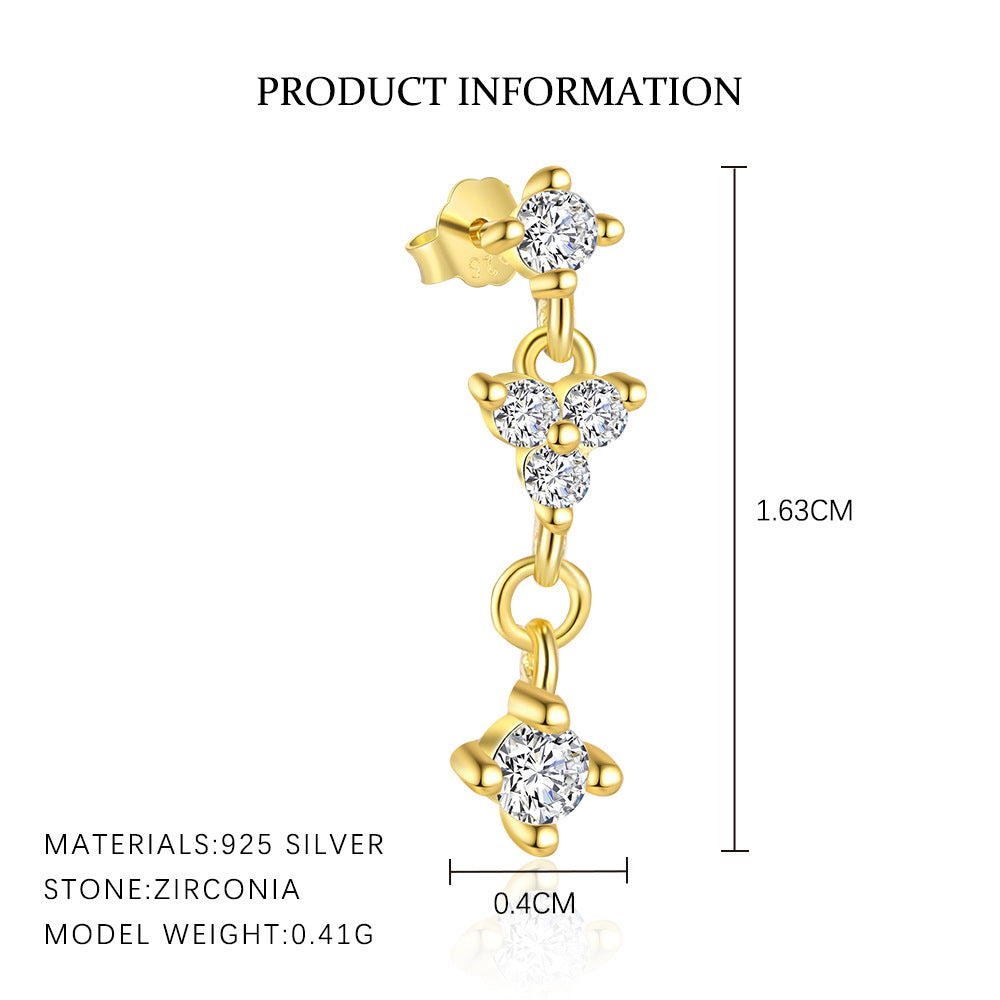Zircon Stud Earrings YCE371 – image 7