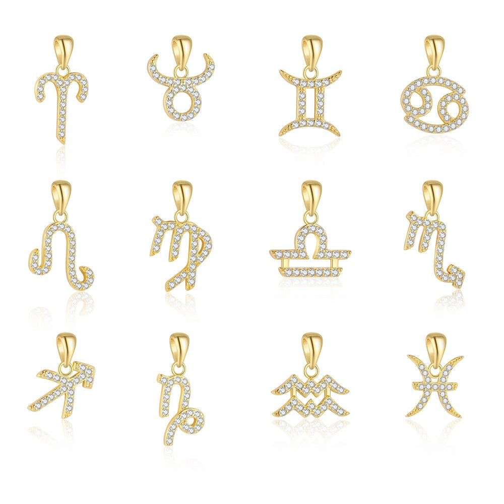 Zircon Zodiac Pendant – wholesale silver necklaces