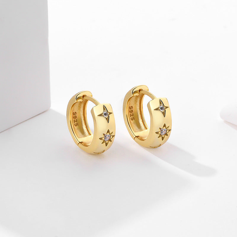 Zirconia Hoop Earrings YCE311